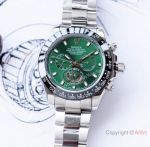 Copy Rolex Daytona Emerald Green 43MM Watch Black Ceramic Bezel